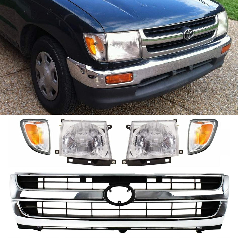 Front Bumper Headlight Grille Corner Lamp Kit For 1997-2000 Toyota Tacoma