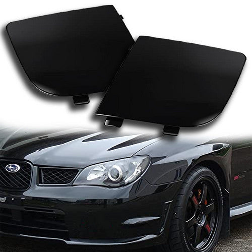 For 2006-2007 Subaru Impreza WRX STi Black Fog Light Lamp Bumper Bezel Cover Cap