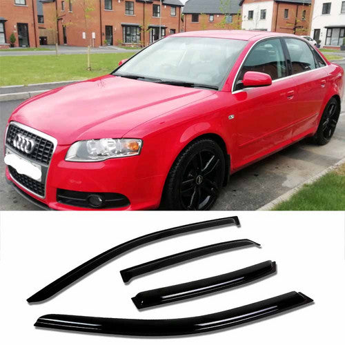 5PC Window Visor Sunroof Guard Rain Deflector For 2002-2008 Audi A4/S4 Sedan