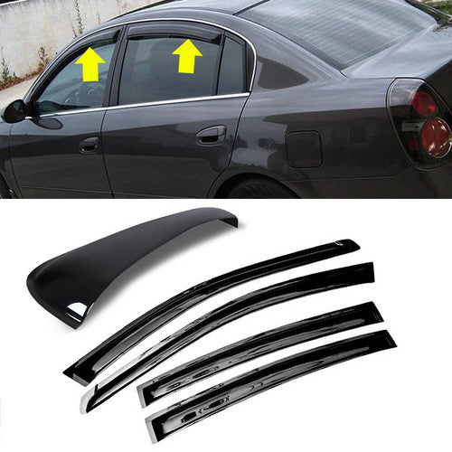 5pcs Smoke Tinted Window Visors Vent Waterproof For 2002-2005 2006 Nissan Altima