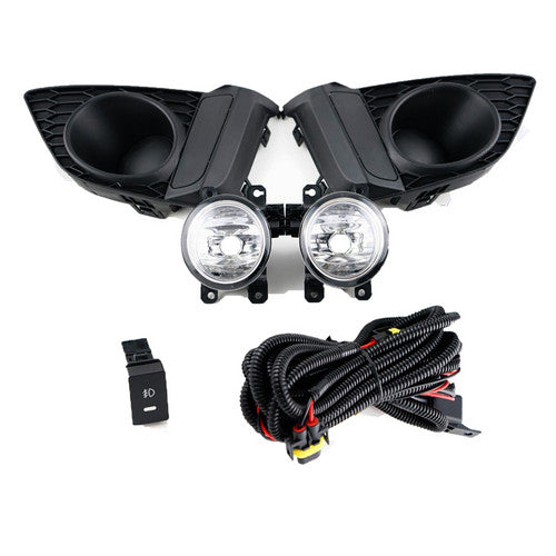 For 2015 2017 Honda Fit Jazz Front Bmuper Grille Grill &Fog Lights Driving Lamps