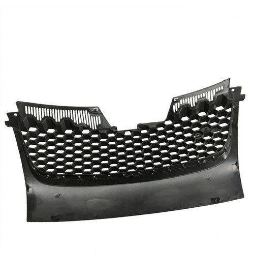 Main Upper&Lower Black W/ Chrome Trim Hex Mesh Grille Fit 06-09 VW Mk5 Jetta GTI