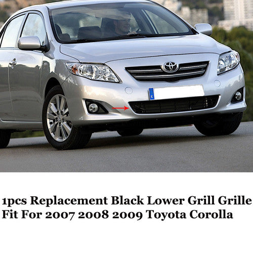 For Toyota Corolla 2009 2010 Bumper Lower Black Grille Replacement 1pcs