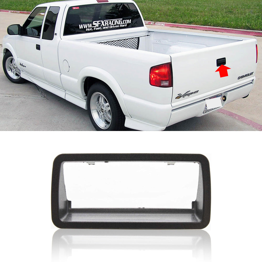 Black Tailgate Handle Bezel Cover GM1916103 For Chevy S10/GMC Sonoma 1994-2004