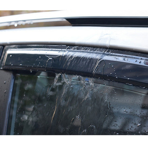 Smoked Dark Tinted Side Window Deflector Vent Guard Set