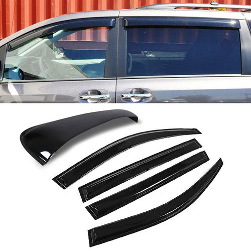 For 2011-2018 Toyota Sienna Rain Deflector Window Visors Vent Sunroof Moon 5PC
