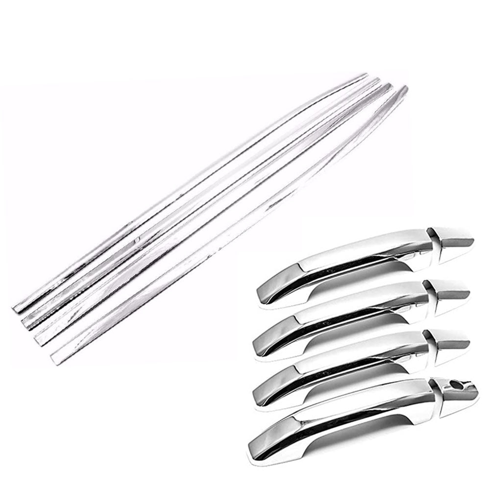Fit 2014-2018 Chevrolet Silverado&GMC Sierra Stainless Window Sill+Handle Covers