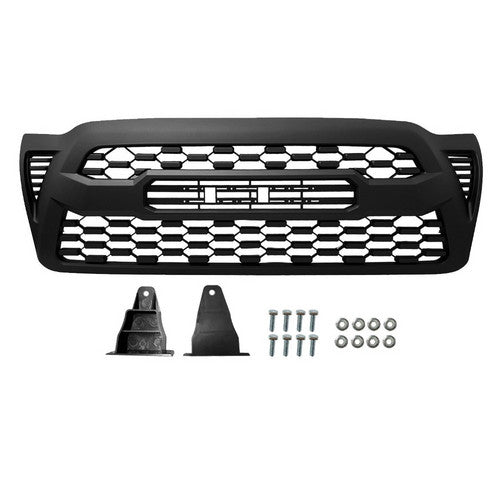 Front Bumper Hood Grille Grill Matte Black For 2005-2010 Toyota Tacoma