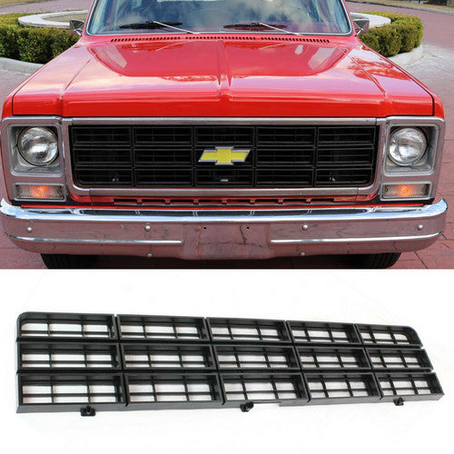Front bumper Grille Grill For 1977-1980 Chevy C10 K10 G10 Black