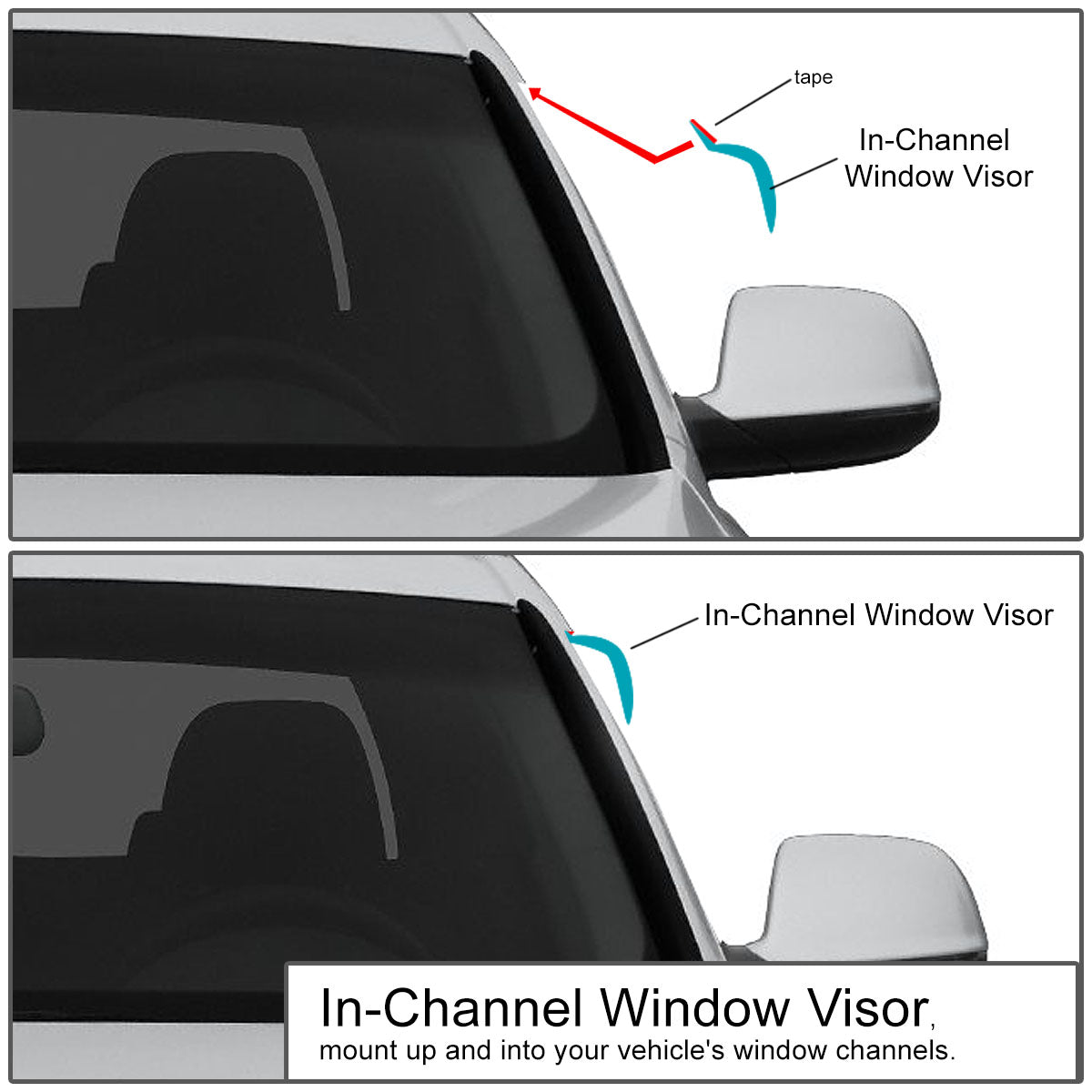 Smoke Tint Window Visor Sun Wind/Rain Deflector For 1991-2003 Ford Explorer