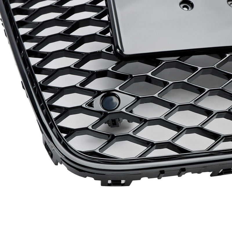 Front Bumper Grille Fit for AD Q7 2007-2015 Honeycomb Mesh Bumper Grille Gloss Black