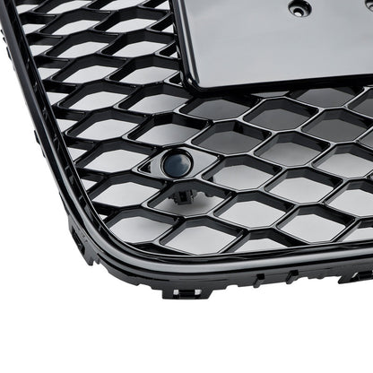 Front Bumper Grille Fit for AD Q7 2007-2015 Honeycomb Mesh Bumper Grille Gloss Black