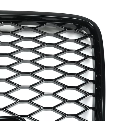 Front Bumper Grille Fit for AD Q7 2007-2015 Honeycomb Mesh Bumper Grille Gloss Black
