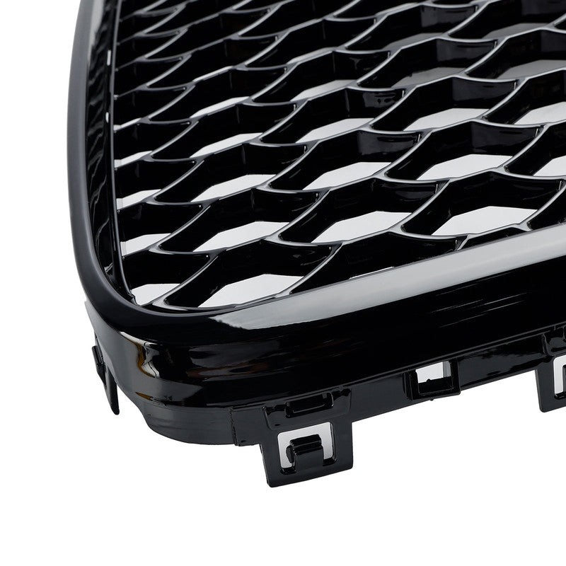 Front Bumper Grille Fit for AD Q7 2007-2015 Honeycomb Mesh Bumper Grille Gloss Black