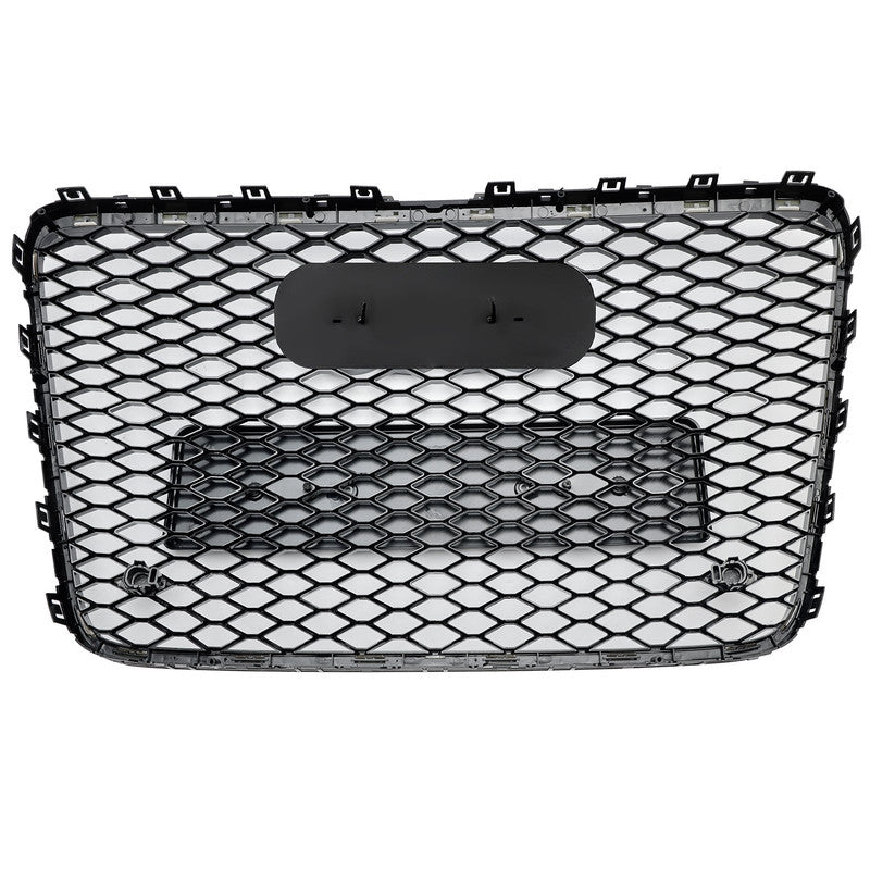 Front Bumper Grille Fit for AD Q7 2007-2015 Honeycomb Mesh Bumper Grille Gloss Black