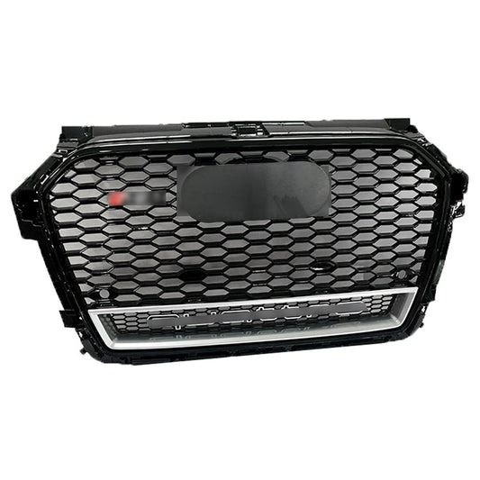 Front Bumper Grille Fit for A1 S1 2016-2018 Update to Quattro Mesh Honeycomb Bumper Grille