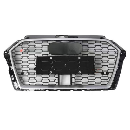 RS3 Chrome Bumper Grille Fit for 2017-2020 A3 8V S3 Mesh Honeycomb Front Bumper Grille RS3 Style
