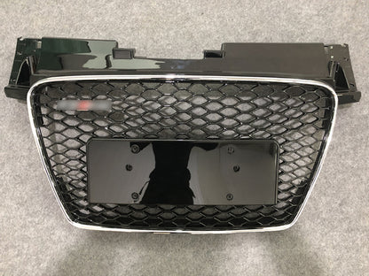 Chrome Bumper Grille Fit for AD TT TTRS 2007-2014 Mesh Honeycomb Gloss Black