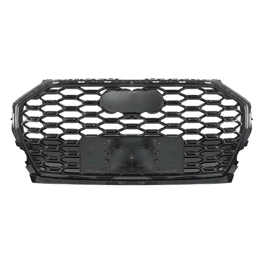 Front Bumper Grille Fit for AD Q5 SQ5 B9.5 2021-2022 Mesh Honeycomb Front Bumper Grille Gloss Black