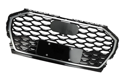 Chrome Bumper Grille Fit for AD Q5 SQ5 B9.5 2021-2022 Mesh Honeycomb Front Bumper Grille