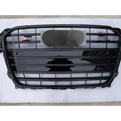 Front Bumper Grille Fit for A1 S1 2011-2015 Update to RS1 Grill Bumper Grille Gloss Black