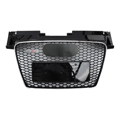 Chrome Bumper Grille Fit for AD TT TTRS 2007-2014 Mesh Honeycomb Gloss Black