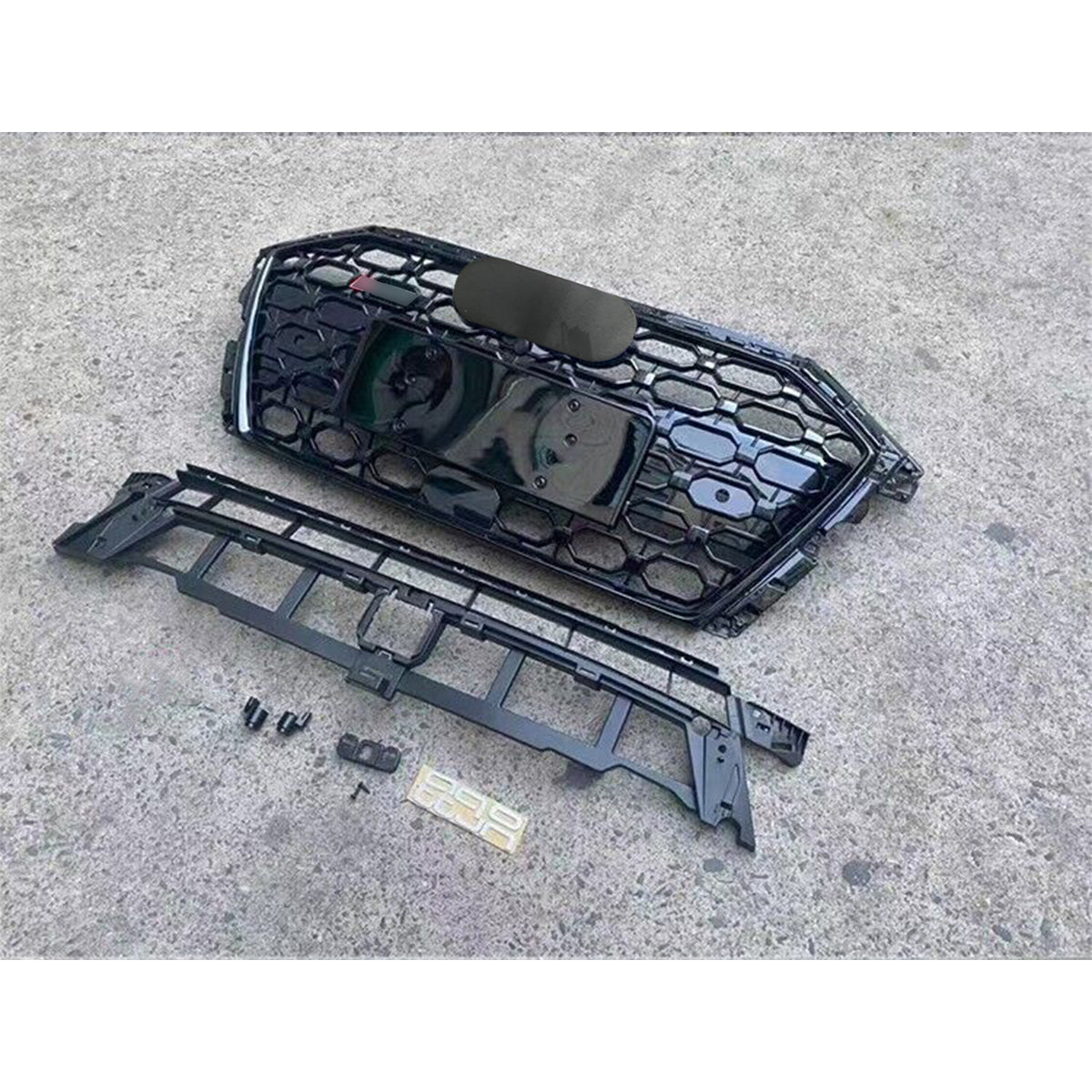 RS3 Style Black Honeycomb Front bumper Grille Fit for A3 S3 2021-2023