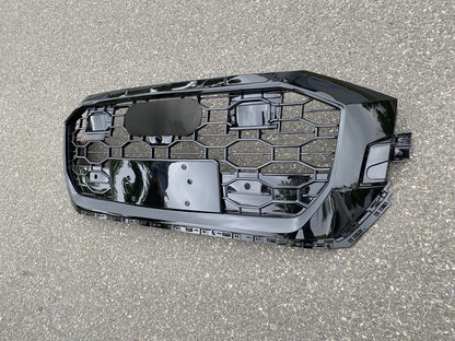 ACC Style Bumper Grille Fit for AD Q8 SQ8 2020-2023 Mesh Honeycomb Bumper Grille Gloss Black