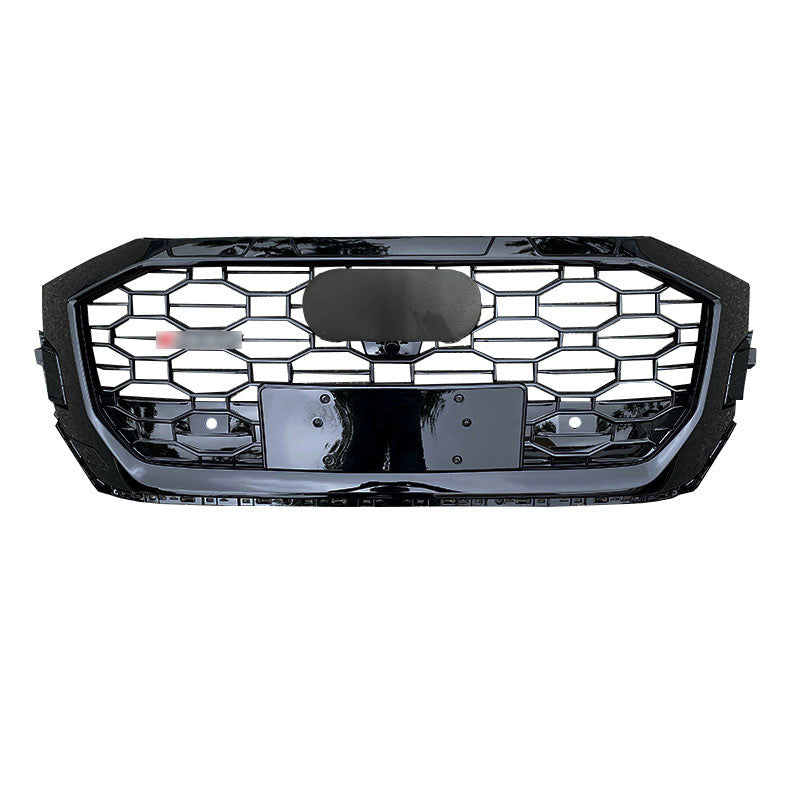 Front Bumper Grille Fit for AD Q8 SQ8 2020-2023 Mesh Honeycomb Bumper Grille Gloss Black