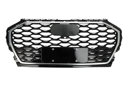 Chrome Bumper Grille Fit for AD Q5 SQ5 B9.5 2021-2022 Mesh Honeycomb Front Bumper Grille