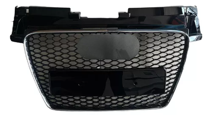 Chrome Bumper Grille Fit for AD TT TTRS 2007-2014 Mesh Honeycomb Gloss Black