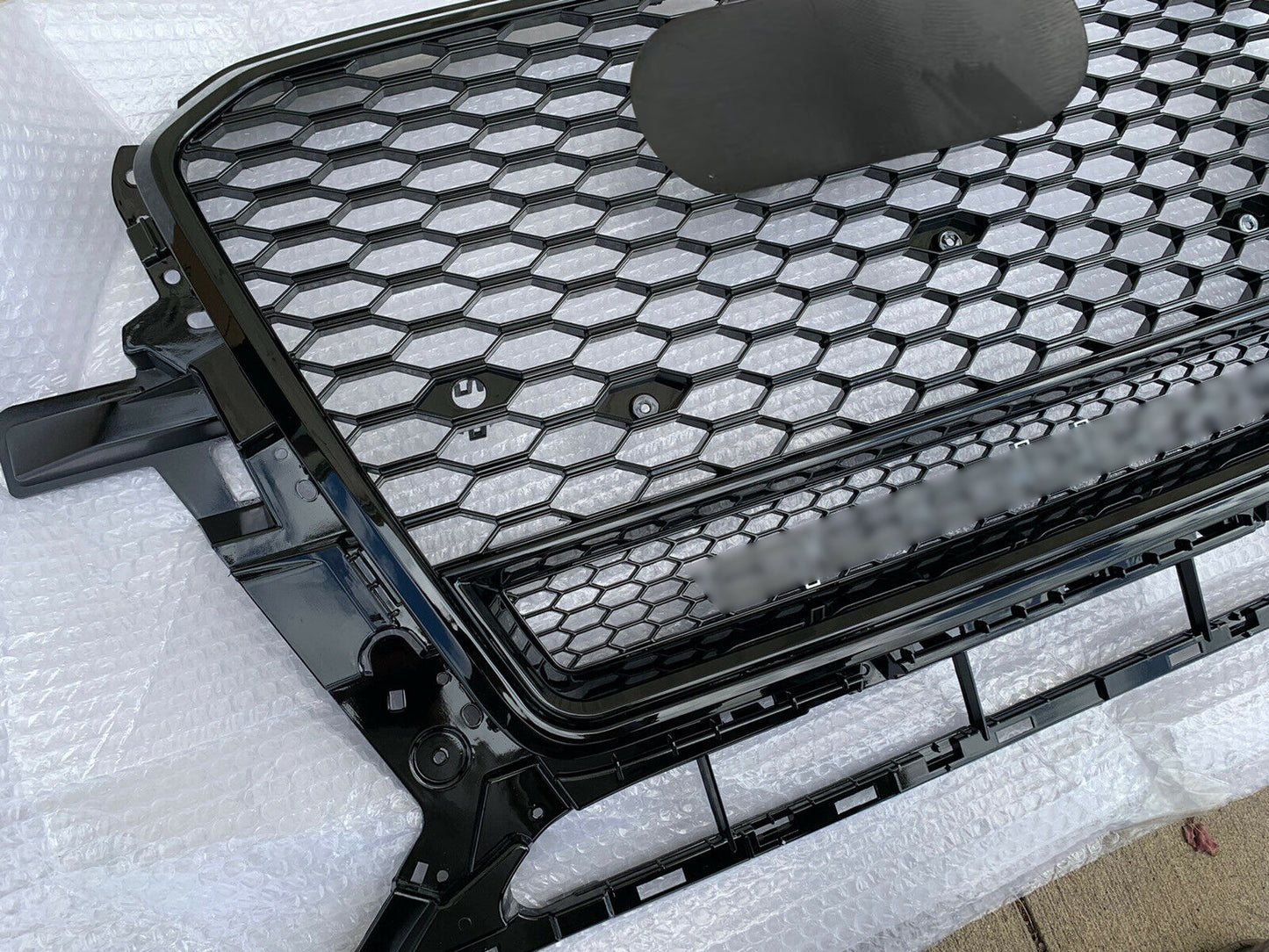 Front Bumper Grille Fit for 2013-2017 A D Q5 SQ5 Mesh Honeycomb Grille w/ Lower Window