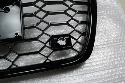 Front Bumper Grille Fit for AD A6/A6L 2019-2024 Mesh Honeycomb Grille Gloss Black