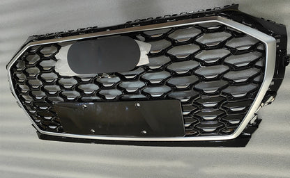 Chrome Bumper Grille Fit for AD Q5 SQ5 B9.5 2021-2022 Mesh Honeycomb Front Bumper Grille
