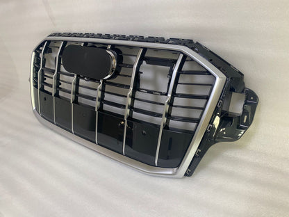 Chrome bumper Grille Fit for AD Q7 SQ7 2020-2023 Grill Style Bumper Girlle