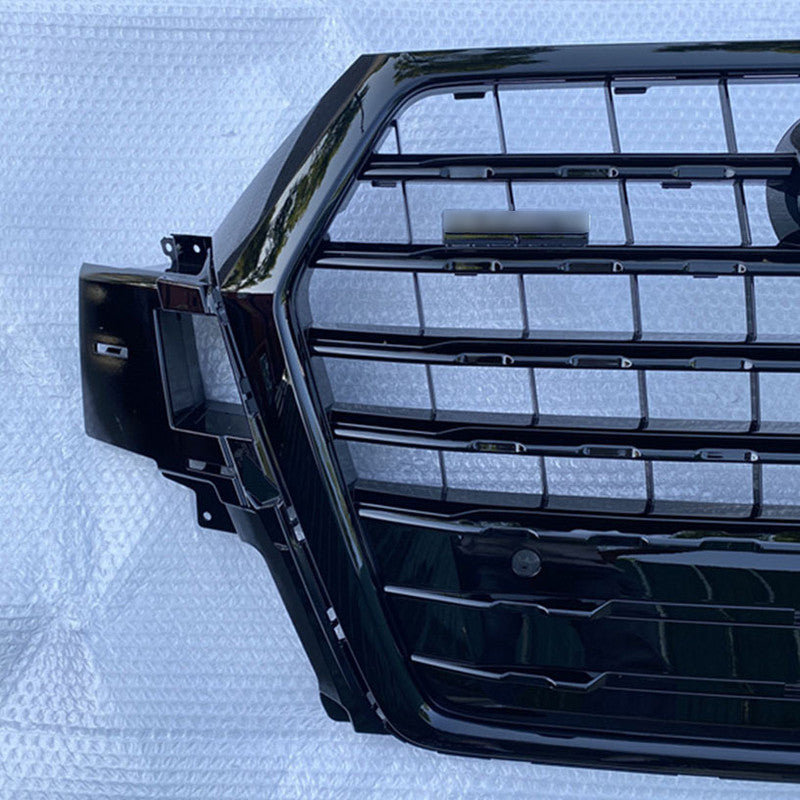 Front Bumper Grille Fit for 2017 2018 2019 Q7 RSQ7 Honeycomb Mesh Style Bumper Grille Gloss Black Mesh