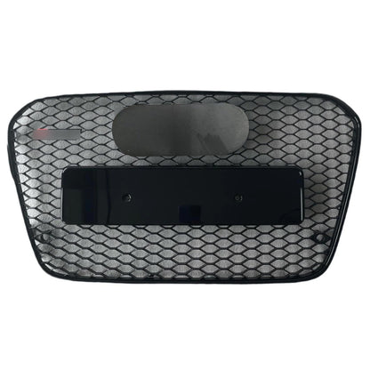 Bumper Grille Fit for A D A6 2005-2011 Honeycomb Grille with Full Gloss Black Body