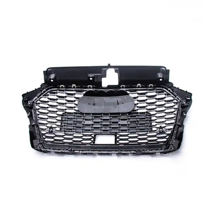 RS3 Chrome Bumper Grille Fit for 2017-2020 A3 8V S3 Mesh Honeycomb Front Bumper Grille RS3 Style