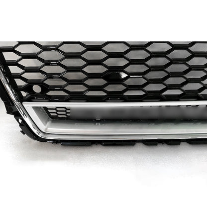 Front Bumper Grille Fit for A1 S1 2016-2018 Update to Quattro Mesh Honeycomb Bumper Grille