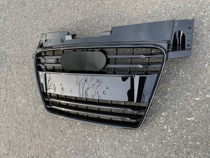 Front Bumper Grille Fit for AD TT TTRS 2007-2014 Grill Grille Gloss Black