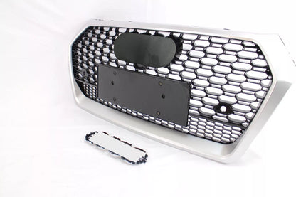 Chrome Bumper Grille Fit for AD Q5 RSQ5 2018 2019 2020 Mesh Honeycomb Bumper Grille Lower Window