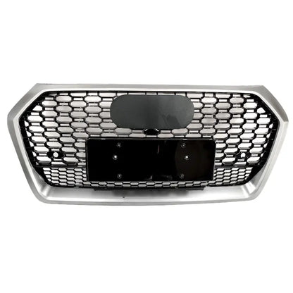 Chrome Bumper Grille Fit for AD Q5 RSQ5 2018 2019 2020 Mesh Honeycomb Bumper Grille Lower Window