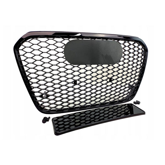 Bumper Grille Fit for A D A6 2012-2015 Honeycomb Grille with Gloss Black Body