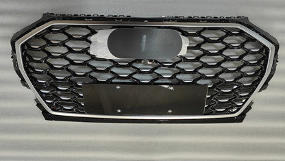 Chrome Bumper Grille Fit for AD Q5 SQ5 B9.5 2021-2022 Mesh Honeycomb Front Bumper Grille
