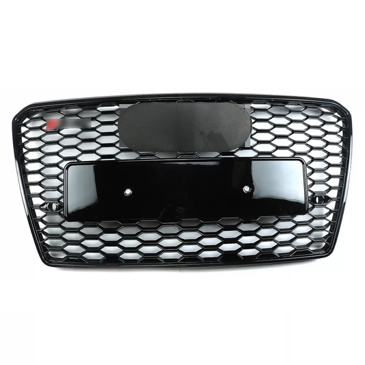 Front Bumper Grille Fit for A D A7 S7 C7 2012-2015 Mesh Honeycomb Grille Gloss Black