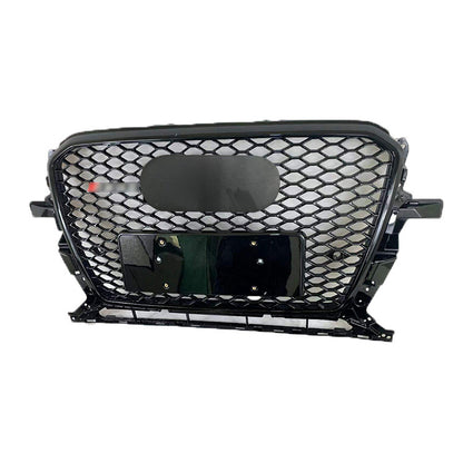 Front Bumper Grille Fit for AD Q5 RSQ5 2009-2012 Mesh Honeycomb Grille Gloss Black
