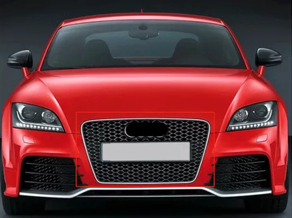 Chrome Bumper Grille Fit for AD TT TTRS 2007-2014 Mesh Honeycomb Gloss Black