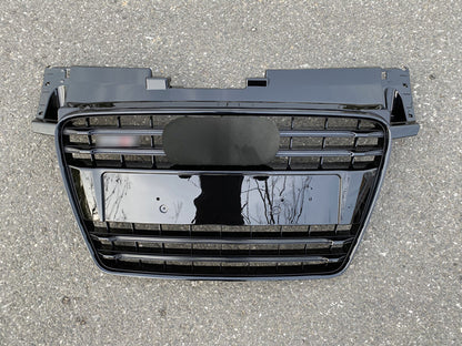 Front Bumper Grille Fit for AD TT TTRS 2007-2014 Grill Grille Gloss Black
