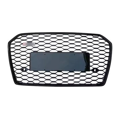 Bumper Grille Fit for A D A6 2016-2018 Honeycomb Grille with Gloss Black Body No Emblem