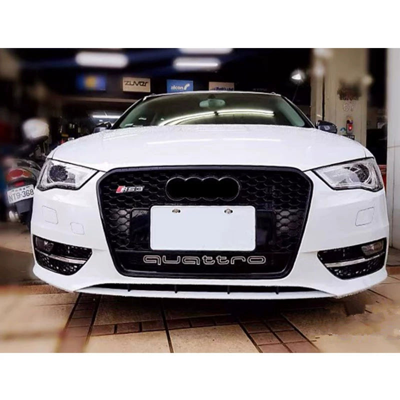 RS3 Style umper Grille Fit for 2013-2016 A3 S3 RS3 Front Bumper Mesh Honeycomb Grille